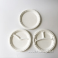 Compostable round bagasse plate 9